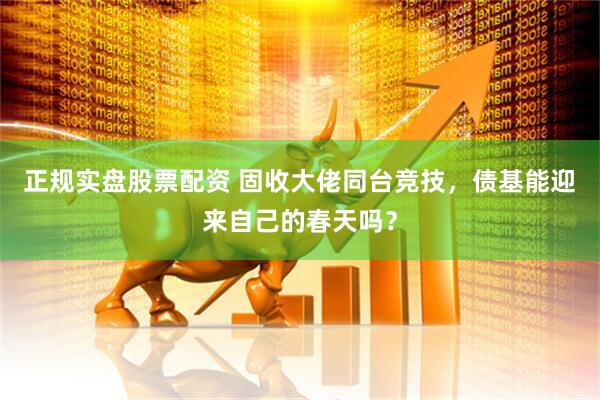 正规实盘股票配资 固收大佬同台竞技，债基能迎来自己的春天吗？
